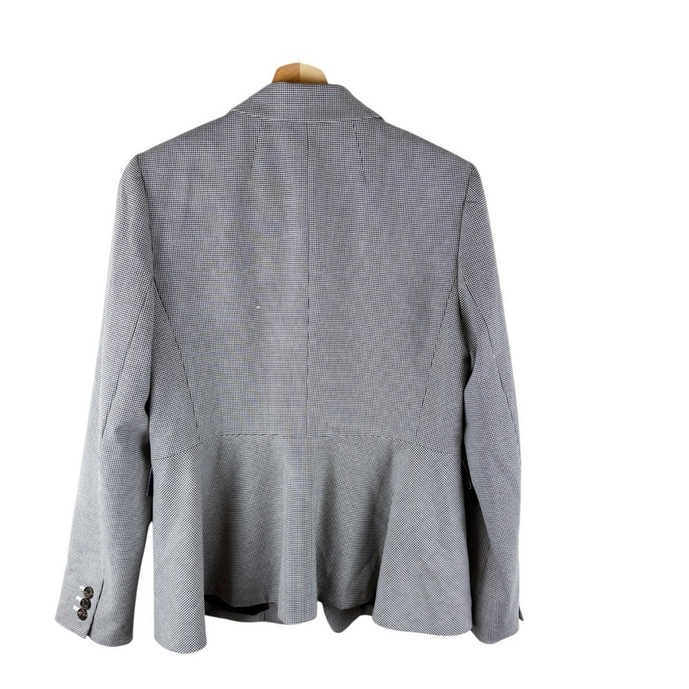 J. Crew Houndstooth Peplum Single Button Blazer Size 8 - Picture 4 of 10